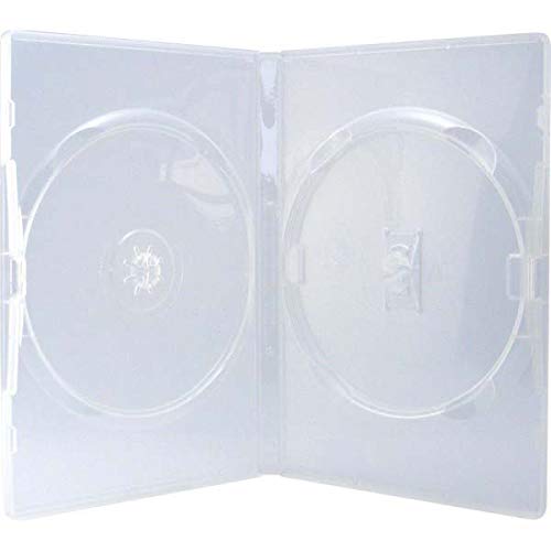 1 Genuine Double Clear Amaray DVD Cases 14mm Face on Face UK Distributor RIVERMEDIA