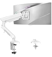 ELIVED Single Arm Monitor Desk Mount for 13-32 inch Screen, Tool Free Height Adjustable Gas Sprin...