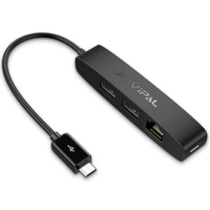 AuviPal 3-in-1 Micro USB Ethernet Adapter