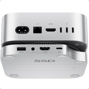 Mac Mini M4 Dock & Stand with M.2 SSD Enclosure(SSD Not Included)