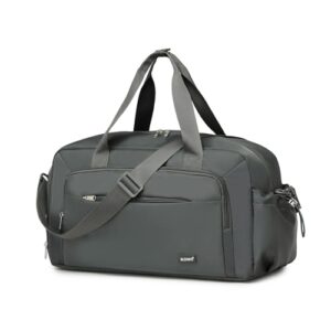 Kono Sports Duffle Bag with Shoes Compartment and Shoulder Strap Waterproof Gym Bag for Men and Women (Grey)