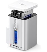ORICO MiniLink Mac Mini Hub & Stand with 40Gbps NVMe SSD Enclosure, 2 * 4TB M.2 NVMe SSD Enclosur...