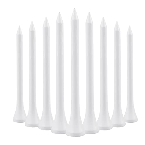 70mm 2 3/4" White Wooden Golf Tees Tee Biodegradable XL Pack of 1