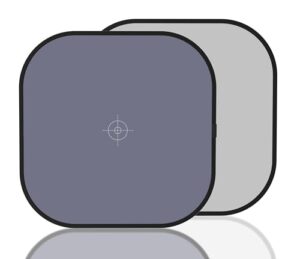REFLEX CAMERA 24x24" (60x60cm) Foldable Double Sided White Balance 18% Grey Card - Portable Gray Reference Reflector for Photo & Camera Colour Correction - Achieve Accurate White Balance in Every Sho