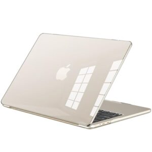 BlueSwan Compatible with MacBook Air M4 M3 M2 13 inch Case 2025 2024 2022 (A3240 A3113 A2681) Transparent Plastic Hard Shell Protective Cover for Mac macAir 13.6" - Crystal Starlight Clea