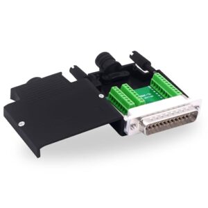 YARCHONN DB25 Solderless Connector Breakout Board RS232 D-SUB 25 Pin Serial Adapter Terminal Block with Case (Male)