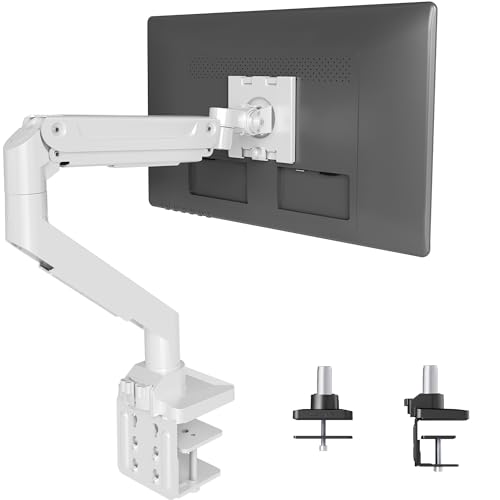 Claiks Heavy Duty Single Monitor Arm for 15 to 49 Inch Flat and Curved Screens