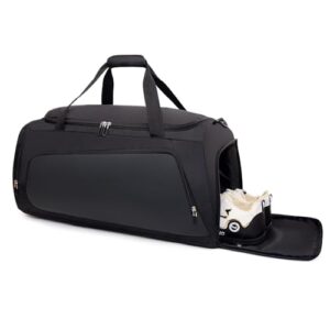 Waterproof Gym Bag with Shoe Compartment & Wet Pockets for Men/Women