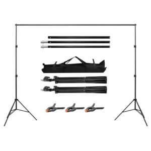 LN COZY CORNER Photography Backdrop Stand Kit 2x2m (6.5ft x 6.5ft) Adjustable & Portable Background Support System with Wrinkle-Resistant Polyester Backdrop | Ideal for Studio & Event Photography
