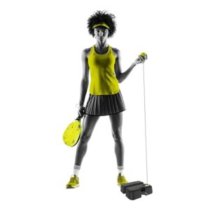 Swingball Pro All Surface Reflex Tennis Trainer with Real Tennis Ball & Power Padel Bat