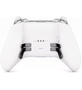 eXtremeRate Replacement Bottom Shell for Xbox Elite Series 2 Controller, Custom Textured White Ba...