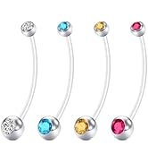 Rajnard Surgical Steel Belly Button Bars 10mm Christmas Belly Button Piercing Silver Gold Body Pi...