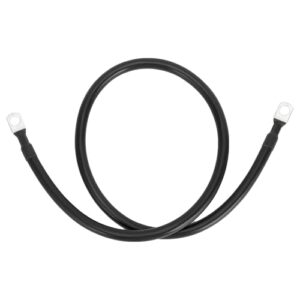 RATCHROLL 1 Pc Universal Battery Inverter Cable 5/16" Lug 2.5FT Battery Cable 4 AWG Gauge Black Tinned Coppe