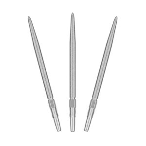 TARGET Darts Swiss Point SLK Luke Littler Dart Points (3 Pack Set of Tips) 35MM/42MM – Gold/Silver/Black | Rough Textured Dart Points
