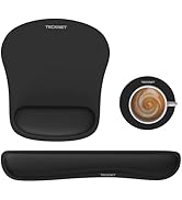 TECKNET Mouse Pad with Wrist Rest and Keyboard Wrist Rest, Memory Foam Support for Mouse Pad & Ke...