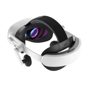 KIWI design Comfort Audio Head Strap with Battery for Meta/Oculus Quest 3/3S DualFast Charging Headset