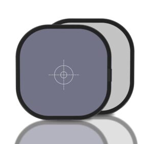 REFLEX CAMERA 12x12" (30x30cm) Foldable Double Sided White Balance 18% Grey Card - Portable Gray Reference Reflector for Photo & Camera Colour Correction - Achieve Accurate White Balance in Every Sho