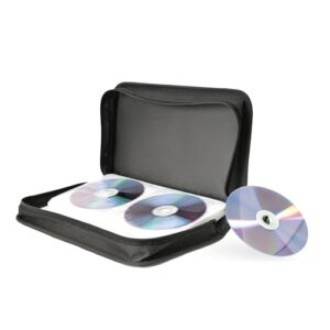 groov e 120-Disc Portable CD Wallet - CD Holder Case with Protective Sleeves