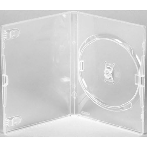10 Genuine Single Clear Amaray DVD Cases 14mm UK Distributor RIVERMEDIA