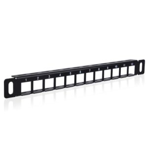 GeeekPi 12 Port Blank Keystone Patch Panel