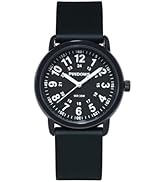 PINDOWS Womens Silicone Band Design Analog Quartz Wrist Watches for Young Women Ladies, Students,...