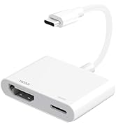 USB C to Dual HDMI Adapter, HDMI Splitter for Dual Monitors 4K@60Hz, Dual HDMI Adapter for 2 Moni...