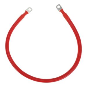 VekAuto 1 Pc Battery Inverter Cable 2 AWG Gauge 2FT 5/16" Lug Battery Cable Universal for Car Vehicle Boat RV Solar Tinned Copper Red
