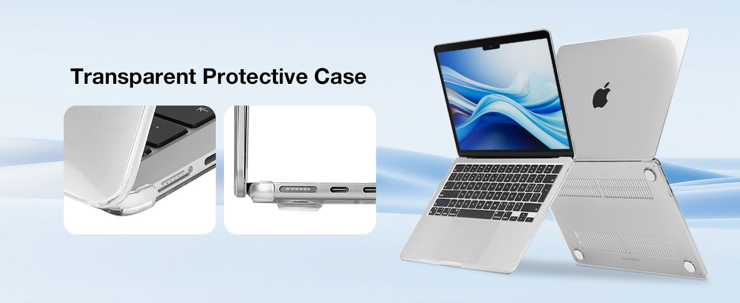 Case Compatible with MacBook Air 13.6 inch 2024 2023 2022 Release M3 A3113 M2 A2681