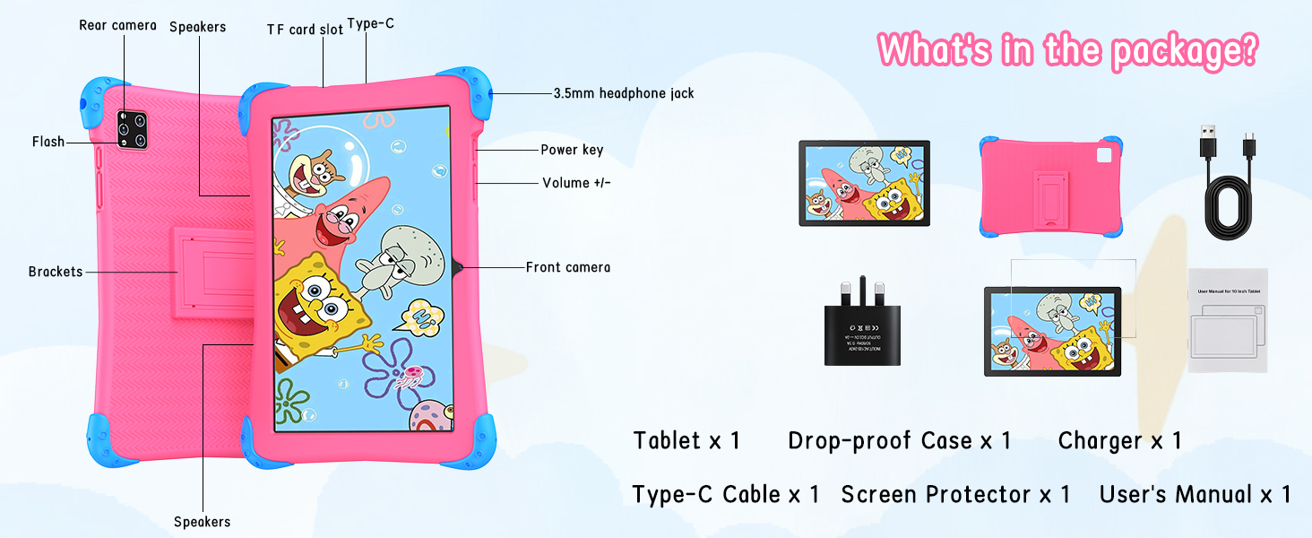 Child tablet packaging contents