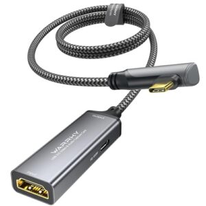 WARRKY Video Capture Card with 100W Power Delivery & Right-Angle USB-C | 1080P 60Hz HD | Streaming Capture Card Designed for Oculus Quest 3 / iPad
