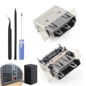 RongZy HDMI Port Socket for XBOX Series X Replacement HDMI Port Interface Connector Socket Interface with Repair Tools
