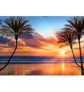 Bowetile DIY Scenery Diamond Painting, Seaside House Diamond Art Painting Kits for Adults, Landsc...