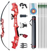 D&Q Archery Set Adult Bow and Arrow Set Adult Takedown Recurve Bow Hunting Bow Target Practice Co...
