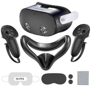 Silicone Cover Set Compatible with Meta Quest 3S Accessories