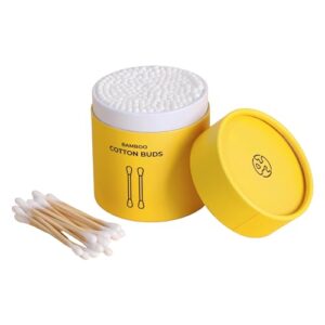200 Bamboo Cotton Buds Eco-Friendly Organic Biodegradable Cotton Wool Buds Q Tips Compostable Bamboo Earbuds Recycled Plastic Free Packaging Ear Buds Cotto