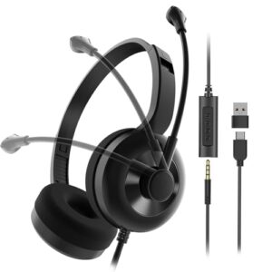 Headset Wired Headsets with Mic for Work