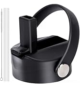 XACIOA Straw Lid for Hydro Flask Wide Mouth(12oz 18oz 22oz 24oz 32oz 40oz 64oz), Lid with Straws ...