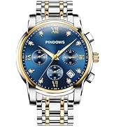 PINDOWS Watches for Men, Waterproof Analog Digital Sport Watches Multifunctional Outdoor Watch LE...