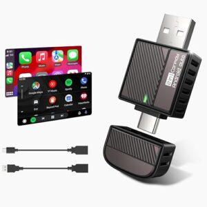 Wireless CarPlay & Android Auto Adapter 2-in-1 Converts Wired to Wireless 2025 Upgraded