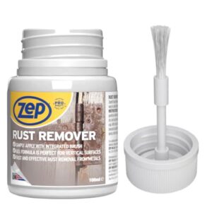Zep Rust Remover Gel 100ml Non-Drip Formula Fast Acting Gel with Integrated Brush Eliminates Stubborn Rust on All Metal Surfaces