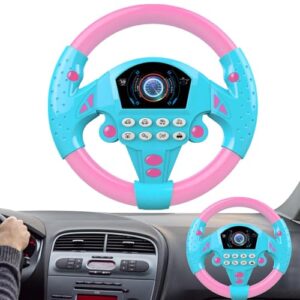 Kids Steering Wheel Toy with Suction Cup - Driving Simulator Car Simulation Toys