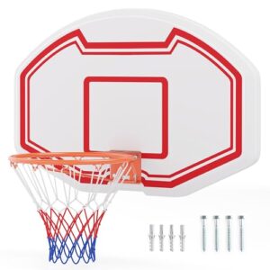 COSTWAY Wall Mounted Basketball Hoop