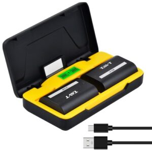 2850mAh LP-E6 LP-E6N Replacement Battery with Charger Case Compatible with Canon EOS R5