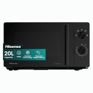 Hisense 700 Watts 20 Litre Inverter Microwave Oven H20MOBP1HIUK Black