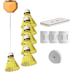 Rebound Badminton - Single-Player Rebound Trainer | Automatic Shuttlecock Return Trainer | Simple Badminton Training Practice Equipment | Elastic Set | Training Tool For Indoo