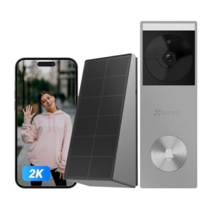 EZVIZ 2K Solar Doorbell Camera Removal-Free Charging No Monthly Fee