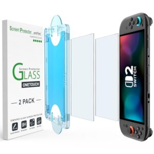 amFilm Auto-Alignment OneTouch for Nintendo Switch 2 Matte Screen Protector 8'' 2025