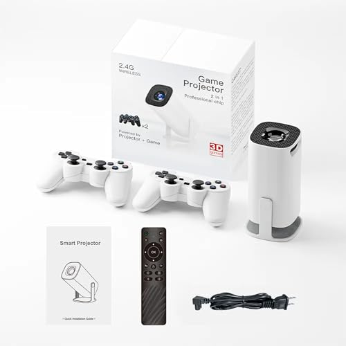 P30 max Projector And Game with 2 Wireless Controllers 64G