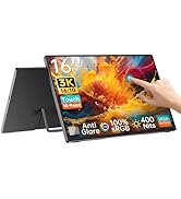 Intehill 16 Inch Touch Screen Monitor, 3K Portable Monitor Touchscreen, 10 Point Multi Touch, 307...