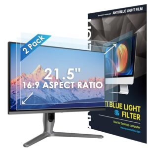 2 Pack 21.5 Inch Blue Light Blocking Screen Protector